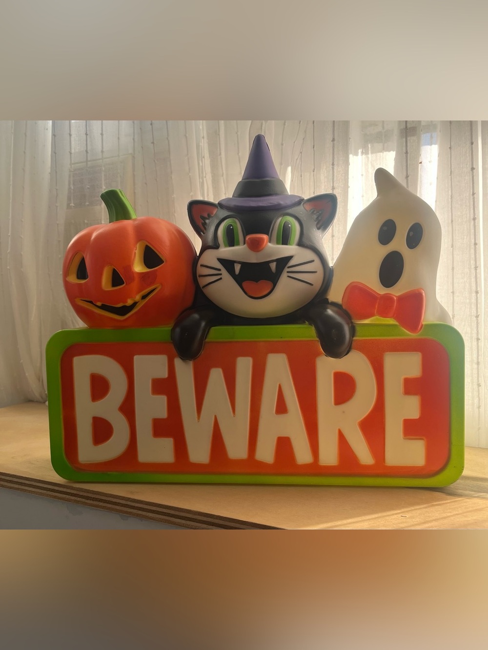 Halloween 'Beware' Retro-Style Blow Mold